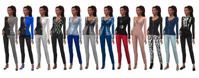 Sims 4 AAS’ CROPPED PANT SUIT at Sims4Sue