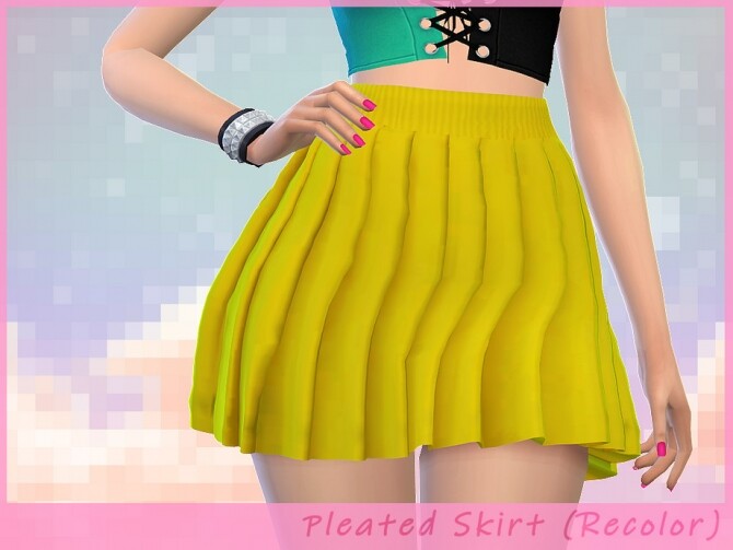 Sims 4 Pleated Skirt Recolor by Saruin at TSR