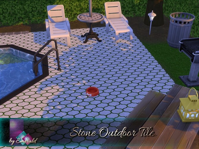 Sims 4 Stone Outdoor Tile by emerald at TSR