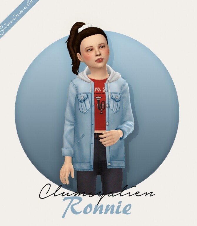 Sims 4 Clumsyalien Ronnie Denim Jacket Kids Version at Simiracle