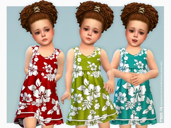 Sims 4 Kalea Dress by lillka at TSR