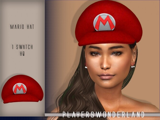 Sims 4 Mario Default Red Hat by PlayersWonderland at TSR