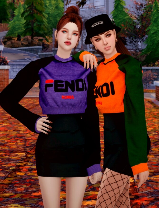 Sims 4 Short Sweatshirt & Tight Dress at RIMINGs