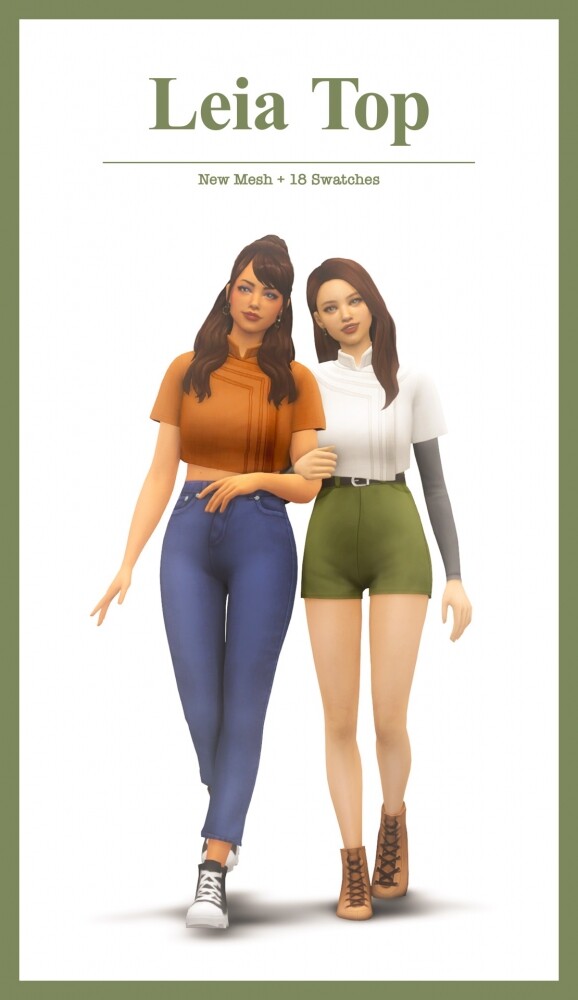 Sims 4 Leia Top at Sims4Nicole