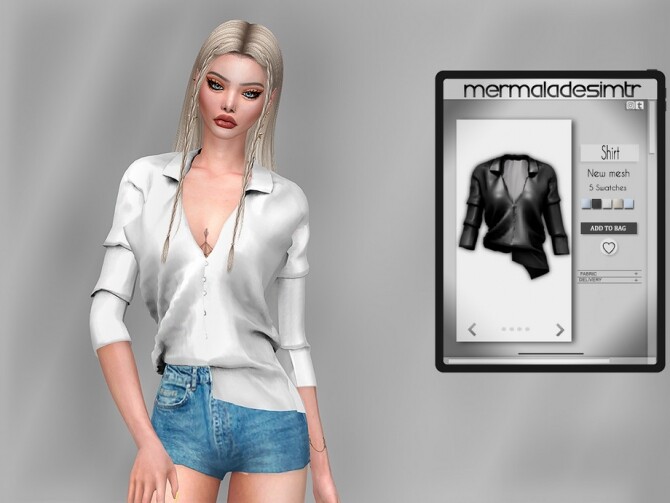 Sims 4 Asymmetrical Shirt MC74 by mermaladesimtr at TSR
