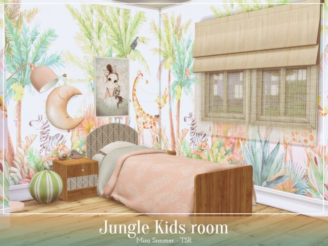 Sims 4 Jungle Kids Room by Mini Simmer at TSR