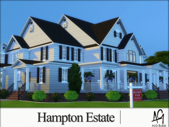 Sims 4 Hampton Estate by ALGbuilds at TSR