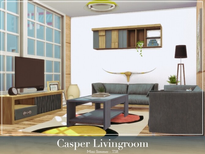 Sims 4 Casper Livingroom by Mini Simmer at TSR