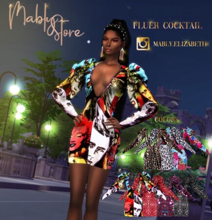 FLUER COCKTAIL DRESS at Mably Store