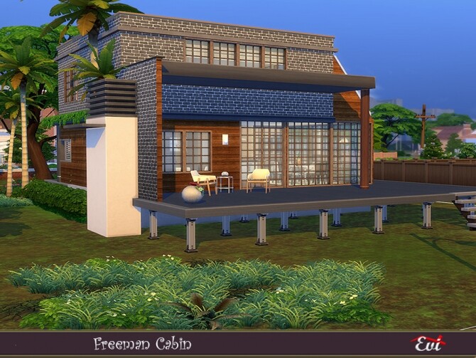 Sims 4 Freeman Cabin by evi at TSR
