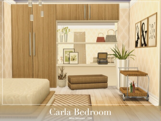 Sims 4 Carla Bedroom by Mini Simmer at TSR