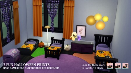 Celebrate Halloween Single & Toddler Beds by ImSuanne at Mod The Sims