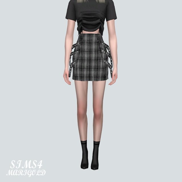 Sims 4 PP Belt Mini Skirt v2 at Marigold