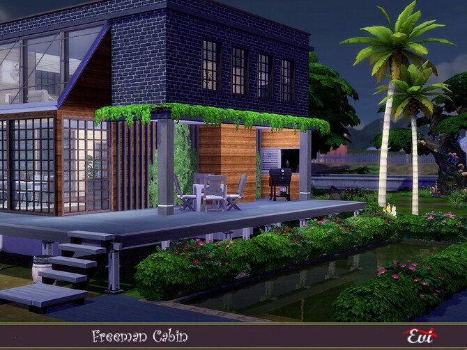 Sims 4 Freeman Cabin by evi at TSR