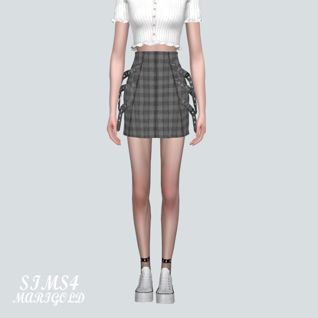 Sims 4 PP Belt Mini Skirt v2 at Marigold