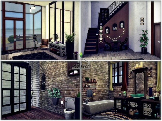 Sims 4 Industrial Calm House by nobody1392 at TSR