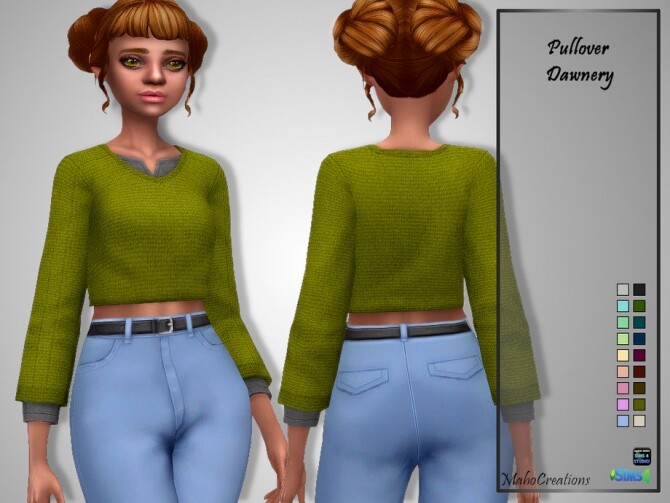 Sims 4 Pullover Dawnery by MahoCreations at TSR