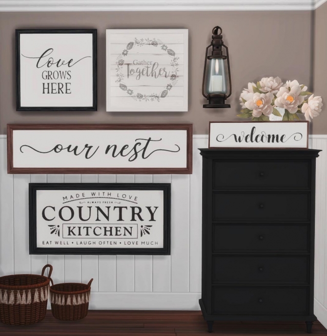 Farmhouse Signs at Sooky » Sims 4 Updates