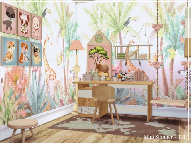 Sims 4 Jungle Kids Room by Mini Simmer at TSR