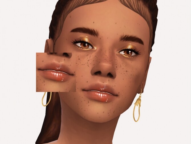Sims 4 Caramel Drip Lipgloss by Sagittariah at TSR