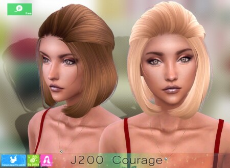 J200 Courage hairstyle by Newsea Sims 4
