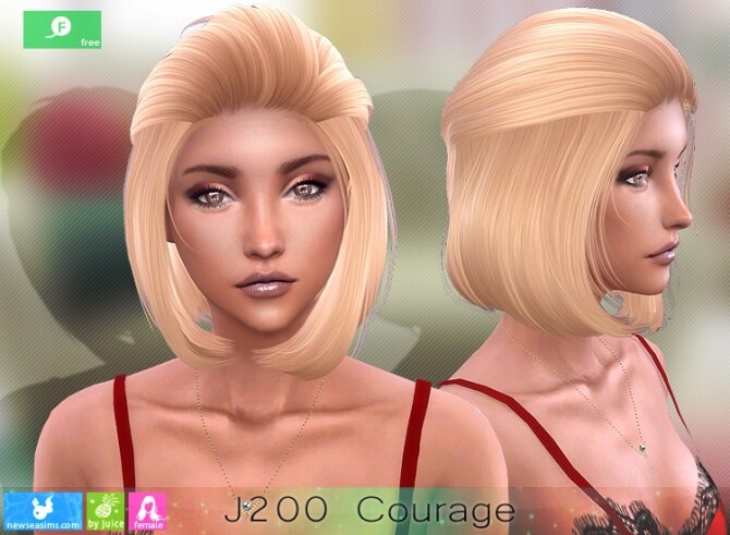 Sims 4 J200 Courage hairstyle by Newsea Sims 4