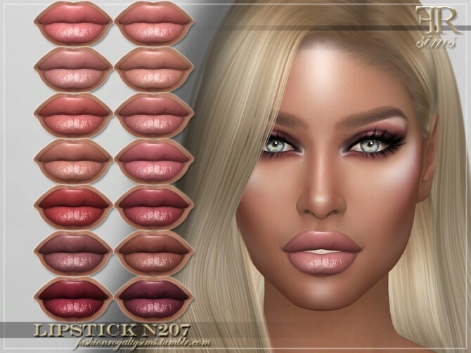 Sims 4 FRS Lipstick N207 by FashionRoyaltySims at TSR