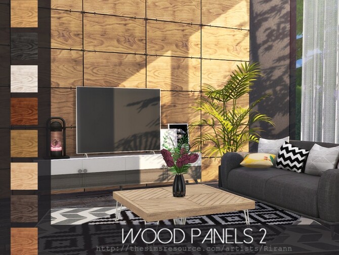 Sims 4 Wood Panels 2 by Rirann at TSR