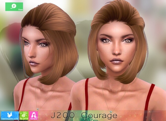 Sims 4 J200 Courage hairstyle by Newsea Sims 4