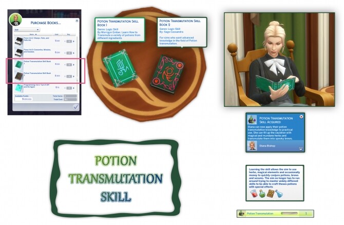 Sims 4 CAULDRON POTION TRANSMUTATION at Icemunmun