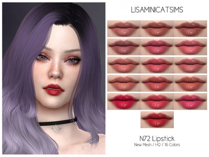 Sims 4 LMCS N72 Lipstick (HQ) by Lisaminicatsims at TSR