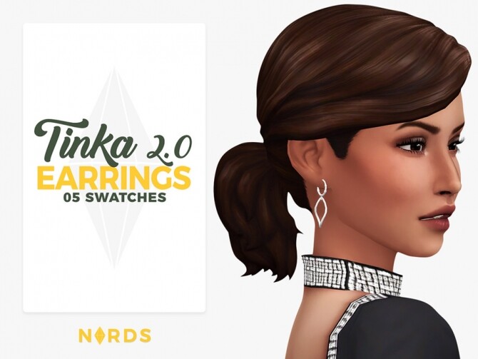 Sims 4 Tinka Earrings V2 by Nords at TSR
