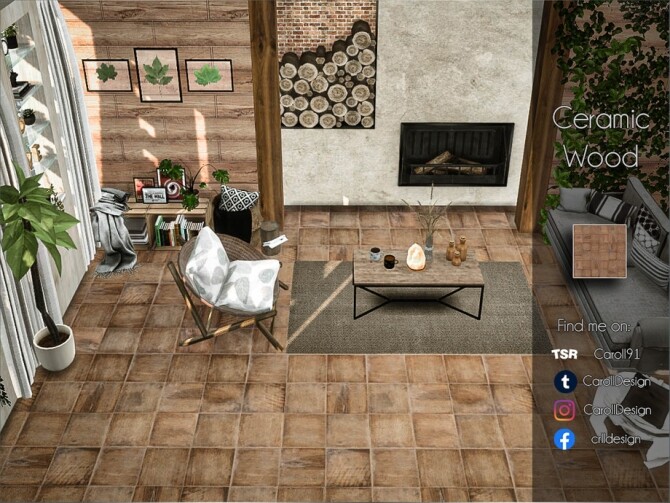 Sims 4 Ceramic Wood by Caroll91 at TSR