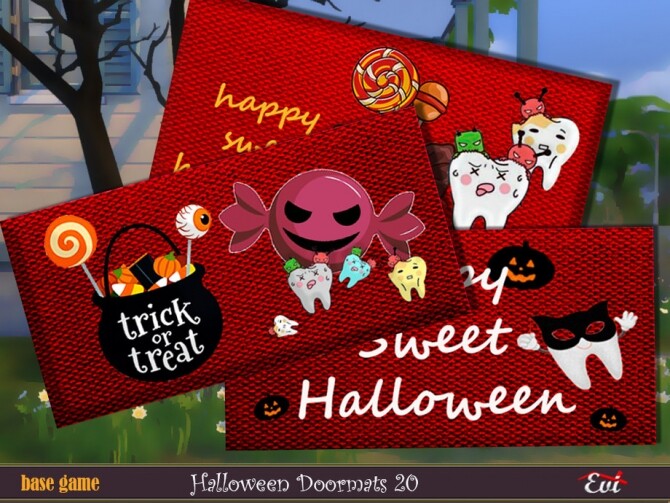 Sims 4 Halloween Door mats 20 by evi at TSR