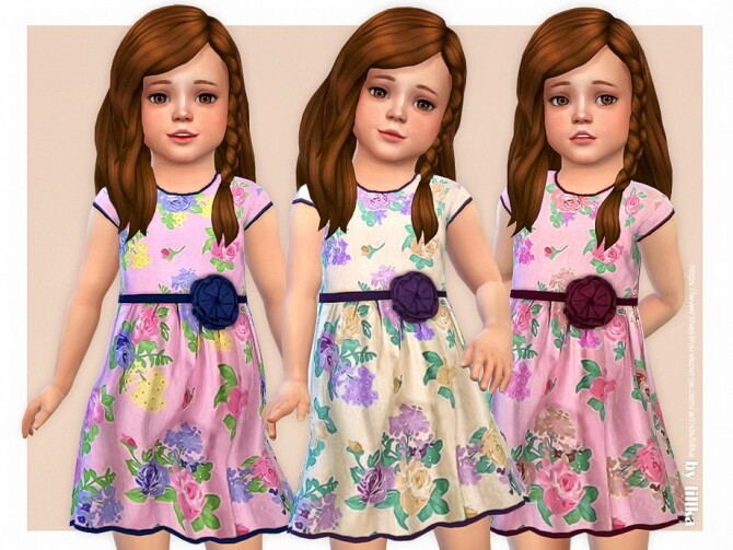 Sims 4 Lucia Dress by lillka at TSR