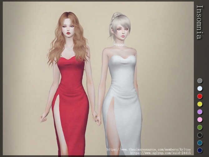 Sims 4 Insomnia dress by Arltos at TSR