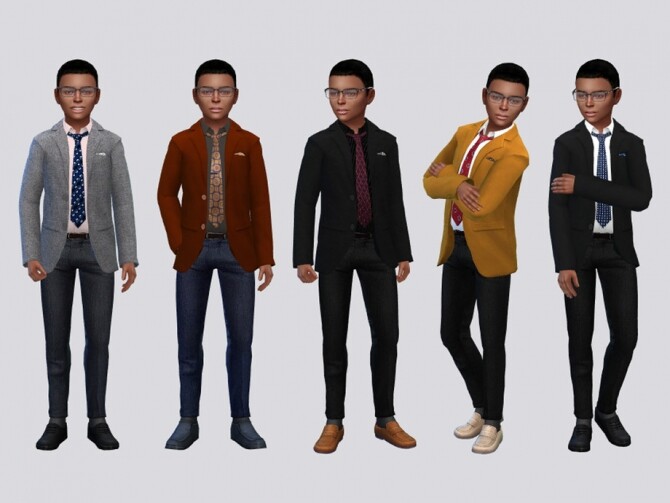 Sims 4 Freshman Suit Top Boys by McLayneSims at TSR