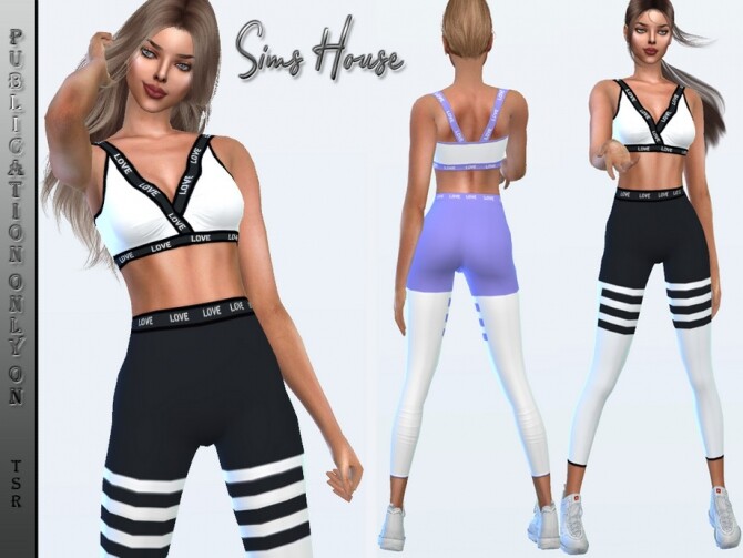 Sims 4 Yoga Suit Top by Sims House at TSR