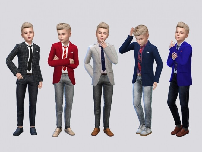 Sims 4 Freshman Suit Top Boys by McLayneSims at TSR