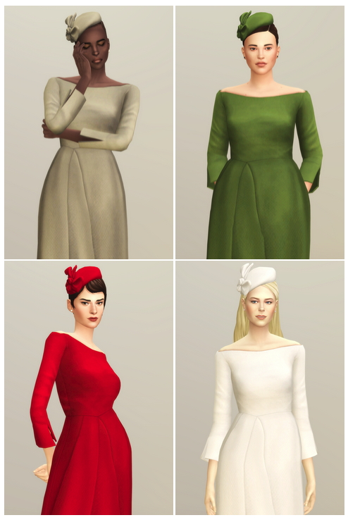 Sims 4 Duchess of Dress VI at Rusty Nail