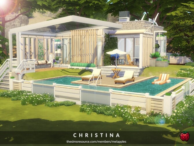 Sims 4 Christina tiny home no cc by melapples at TSR