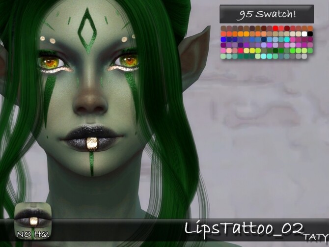 Sims 4 Lips Tattoo 02 by tatygagg at TSR