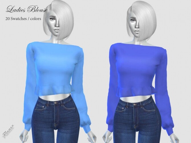Sims 4 Ladies Blouse by pizazz at TSR