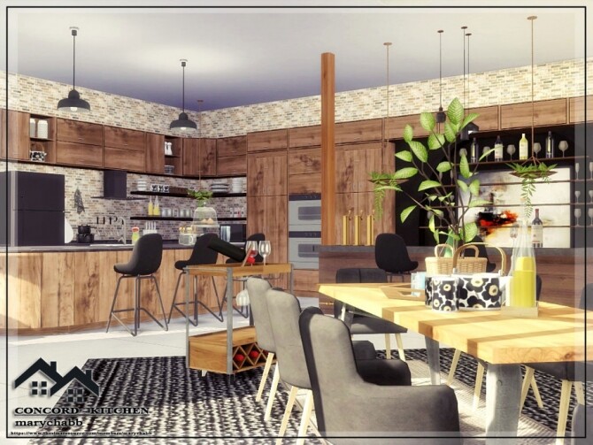 Sims 4 CONCORD Kitchen by marychabb at TSR