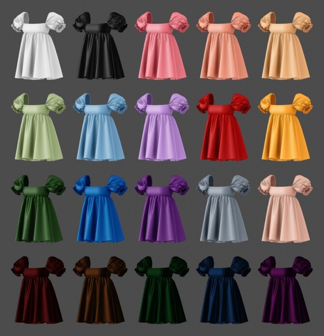 Sims 4 Puff mini dress at MMSIMS