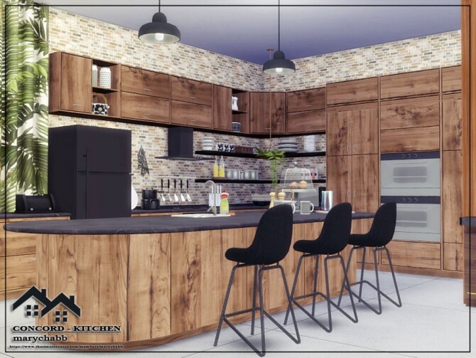 Sims 4 CONCORD Kitchen by marychabb at TSR