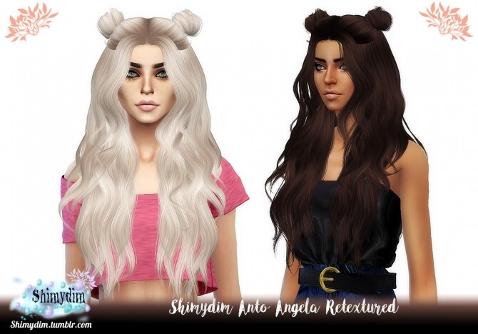 Sims 4 Anto Ángela Hair Retexture Naturals + Unnaturals at Shimydim Sims