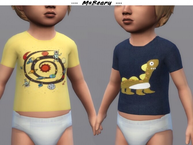 Sims 4 Random Little Toddler Tee by MsBeary at TSR