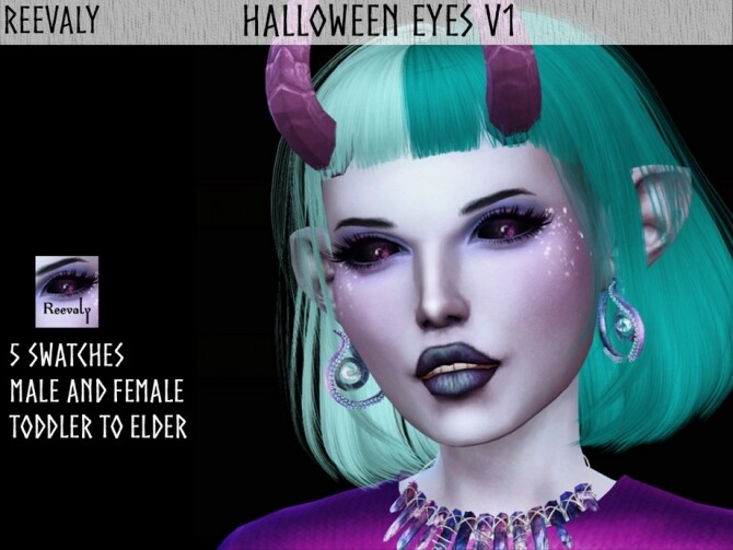 Sims 4 Halloween Eyes V1 by Reevaly at TSR