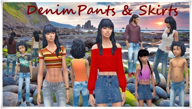 Sims 4 Denim Pants & Skirts at Birksches Sims Blog